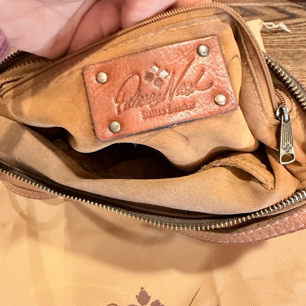 Patricia Nash Tan Leather Envelope Flap Crossbody - Picture 13 of 15